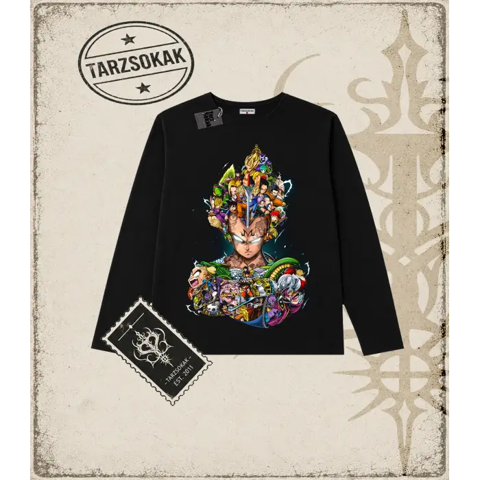 Dragon Ball Anime Baskılı Long Sleeve