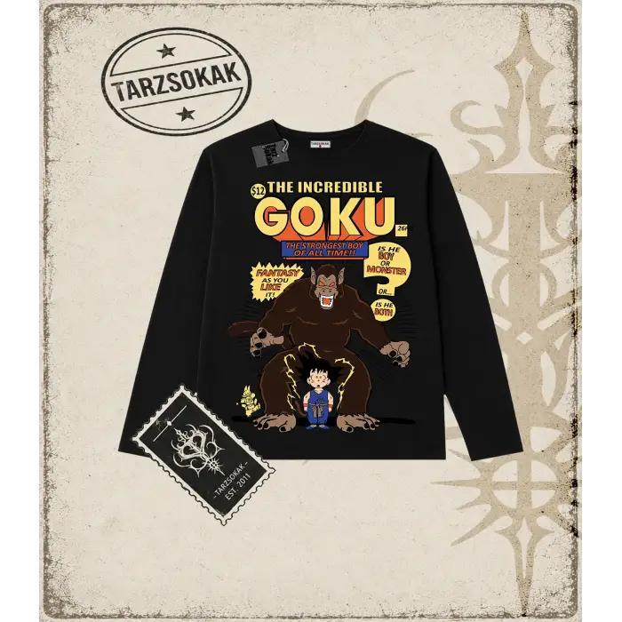 Dragon Ball Anime Baskılı Long Sleeve