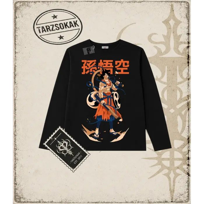 Dragon Ball Anime Baskılı Long Sleeve