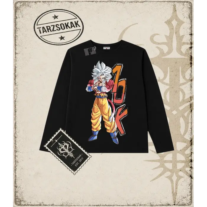 Dragon Ball Anime Baskılı Long Sleeve