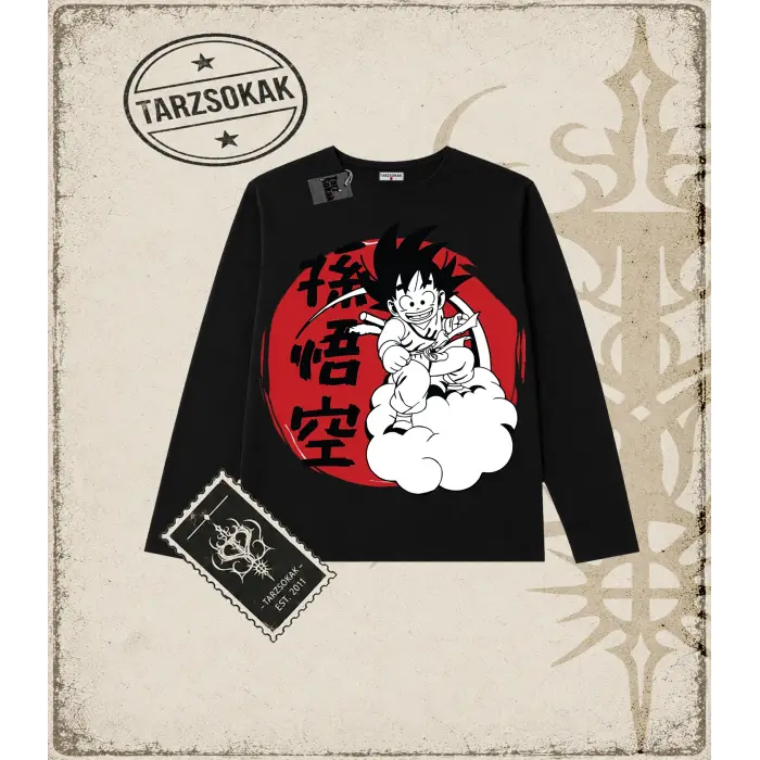 Dragon Ball Anime Baskılı Long Sleeve