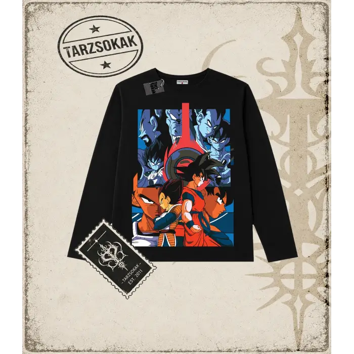 Dragon Ball Anime Baskılı Long Sleeve
