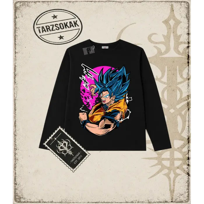 Dragon Ball Anime Baskılı Long Sleeve