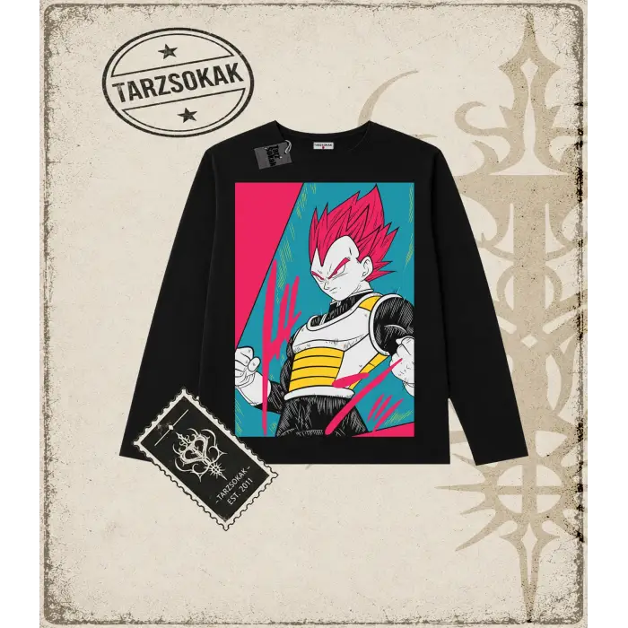 Dragon Ball Anime Baskılı Long Sleeve