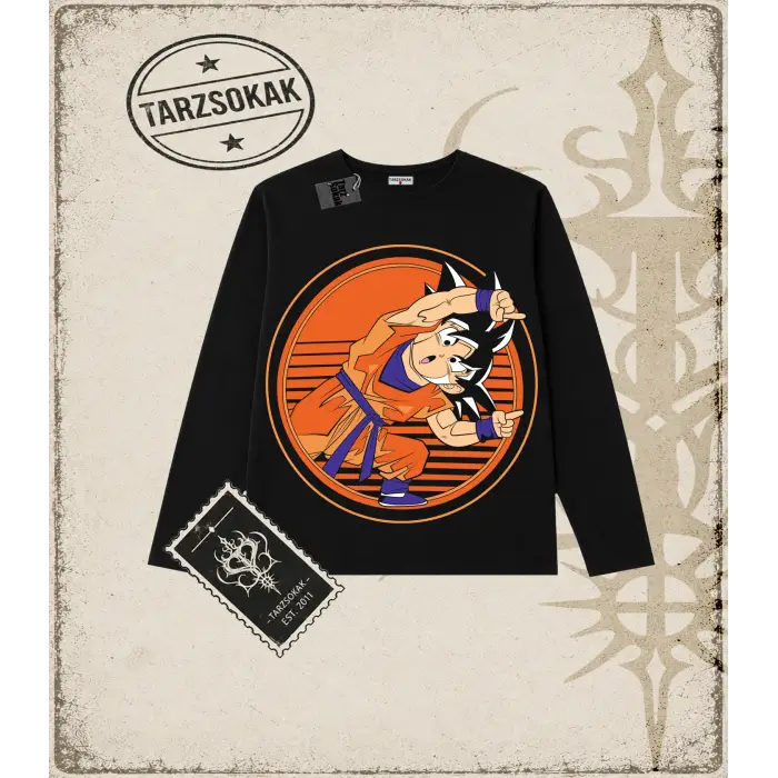 Dragon Ball Anime Baskılı Long Sleeve