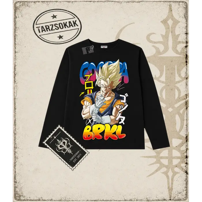Dragon Ball Anime Baskılı Long Sleeve