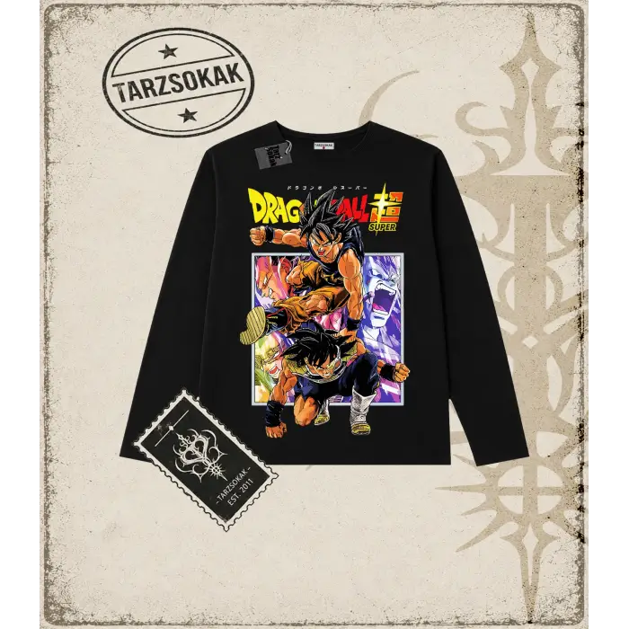 Dragon Ball Anime Baskılı Long Sleeve