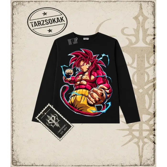 Dragon Ball Anime Baskılı Long Sleeve