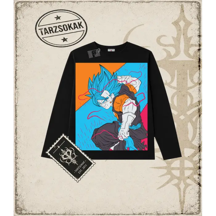 Dragon Ball Anime Baskılı Long Sleeve
