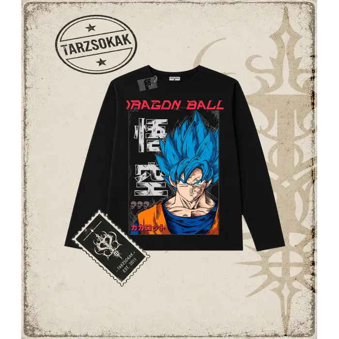 Dragon Ball Anime Baskılı Long Sleeve