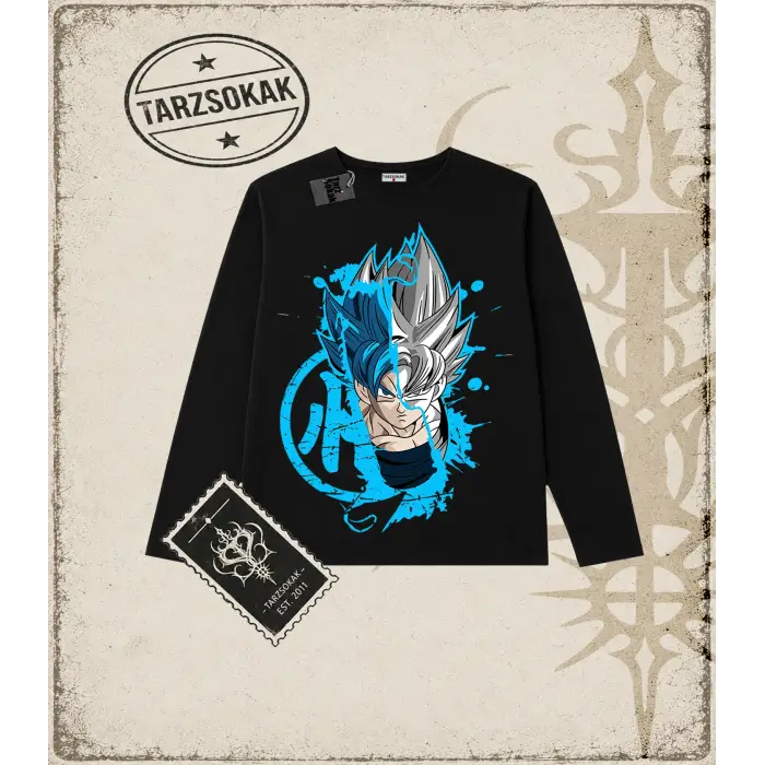Dragon Ball Anime Baskılı Long Sleeve