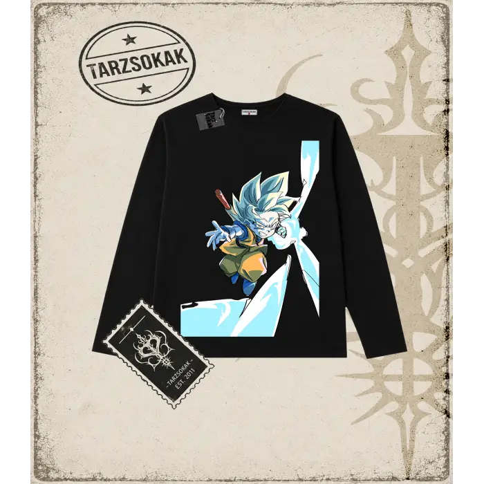 Dragon Ball Anime Baskılı Long Sleeve