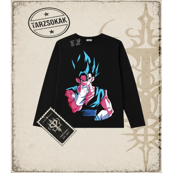 Dragon Ball Anime Baskılı Long Sleeve