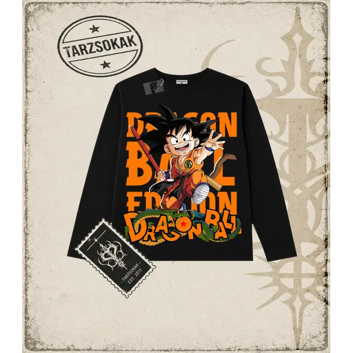 Dragon Ball Anime Baskılı Long Sleeve