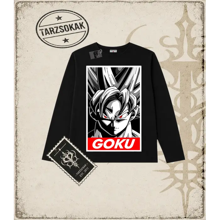 Dragon Ball Anime Baskılı Long Sleeve