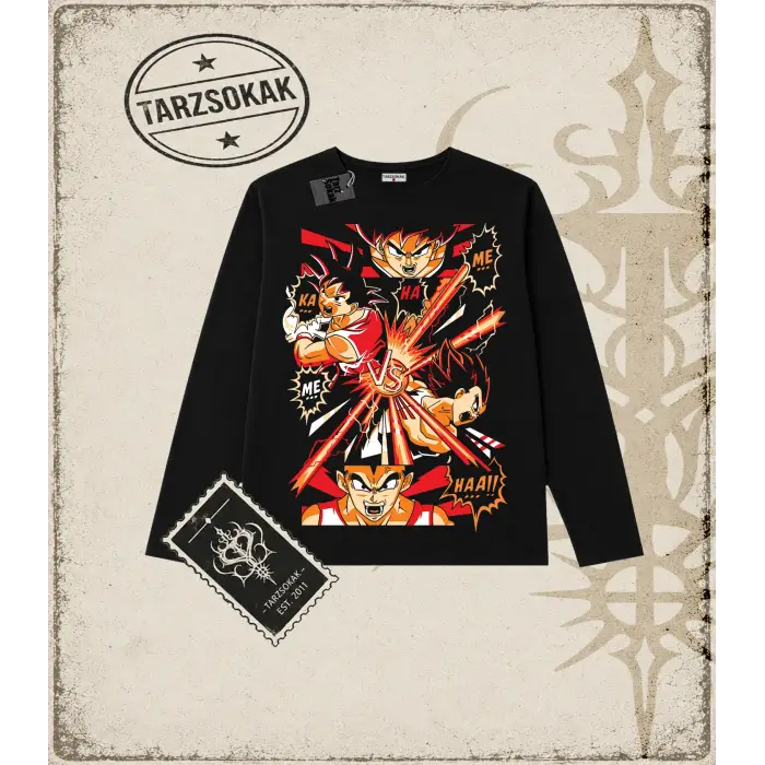 Dragon Ball Anime Baskılı Long Sleeve