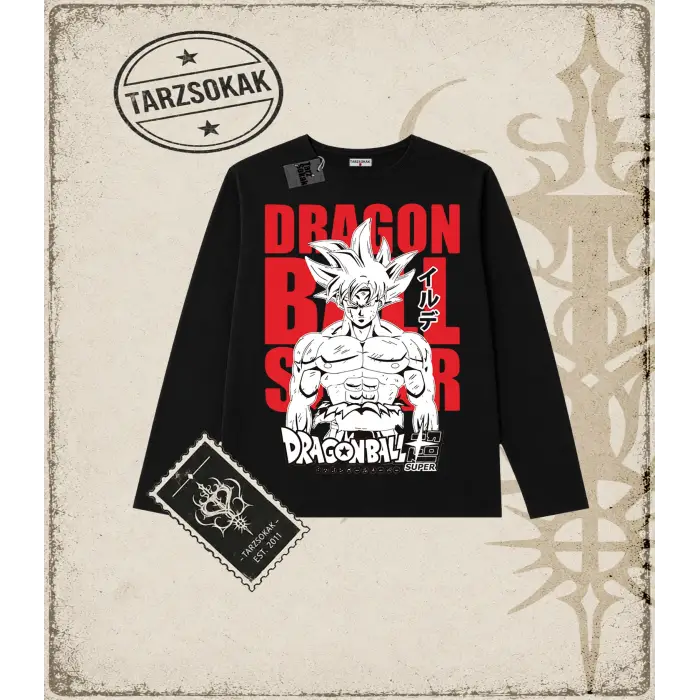 Dragon Ball Anime Baskılı Long Sleeve