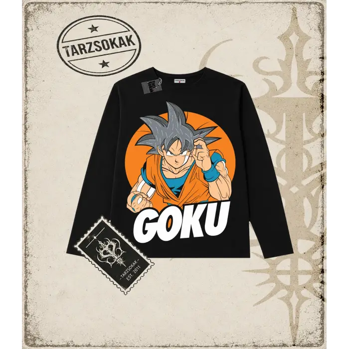 Dragon Ball Anime Baskılı Long Sleeve