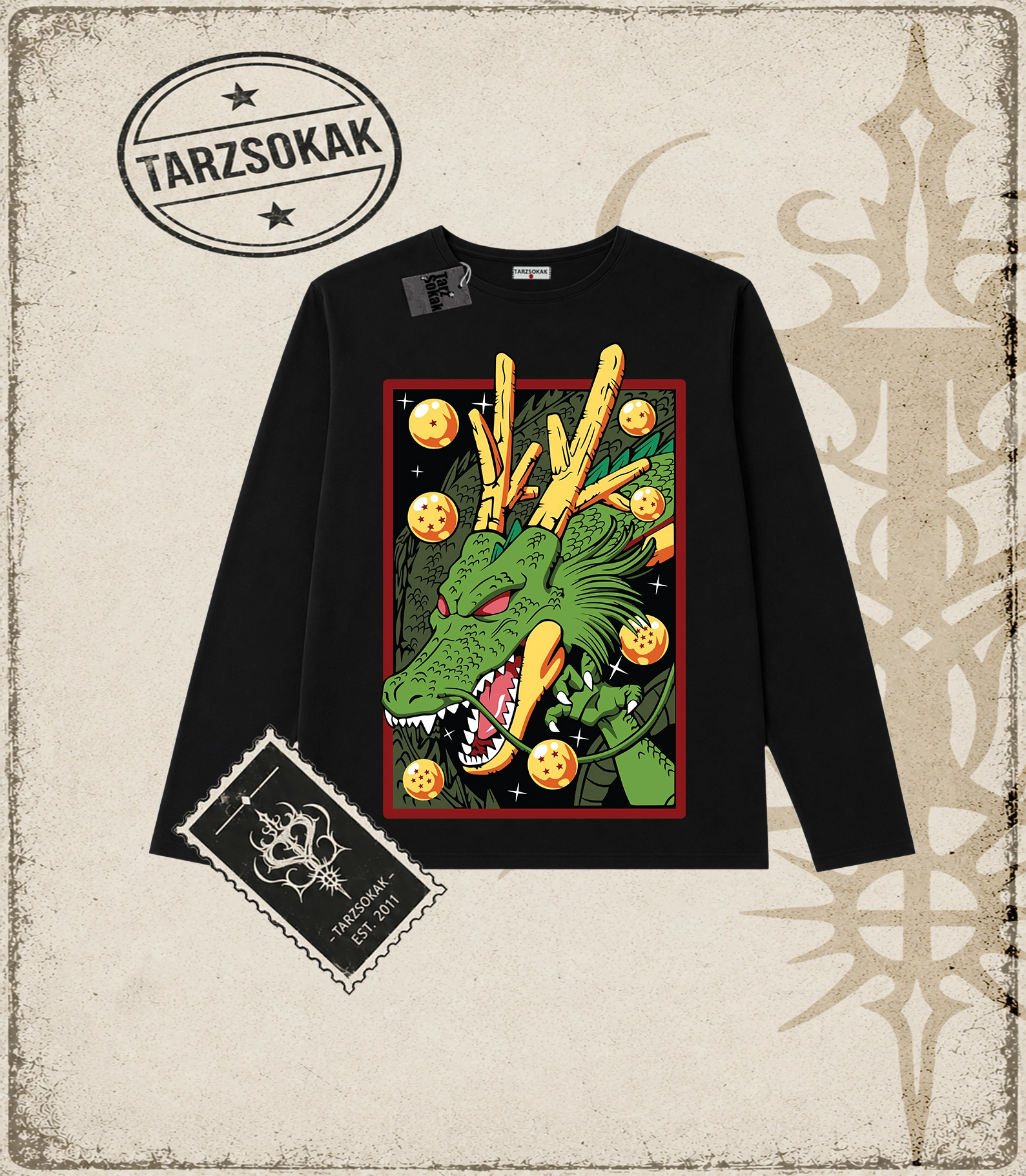 Dragon Ball Anime Baskılı Long Sleeve
