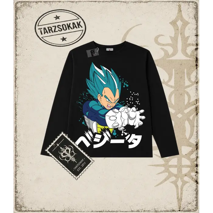 Dragon Ball Anime Baskılı Long Sleeve