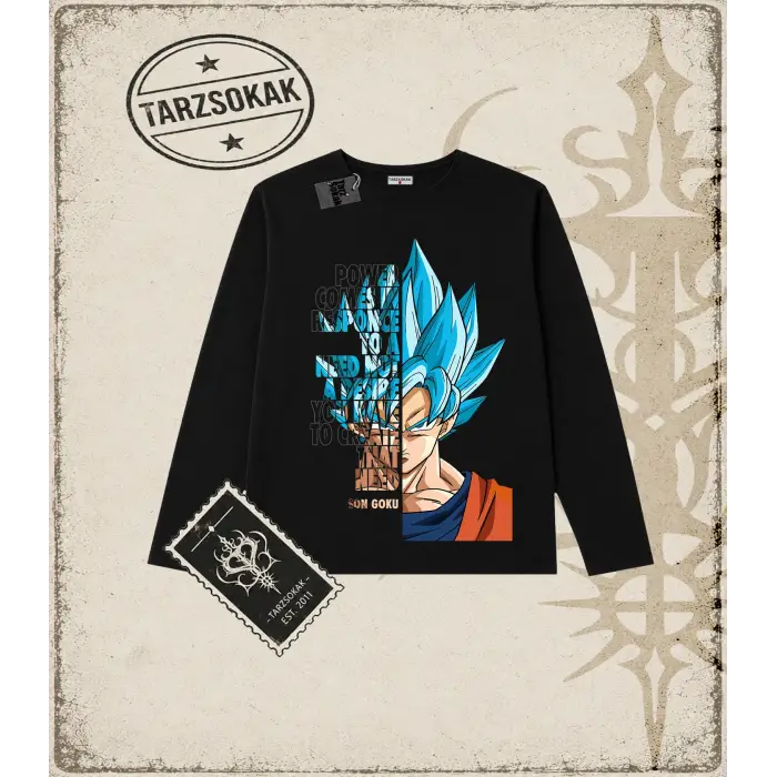 Dragon Ball Anime Baskılı Long Sleeve