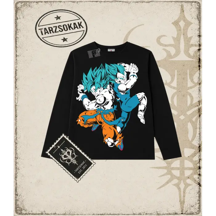 Dragon Ball Anime Baskılı Long Sleeve