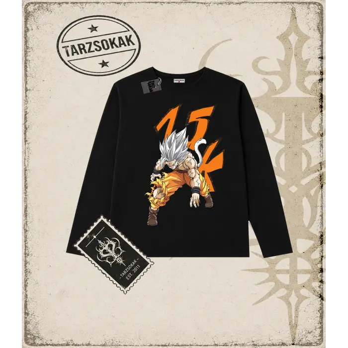 Dragon Ball Anime Baskılı Long Sleeve