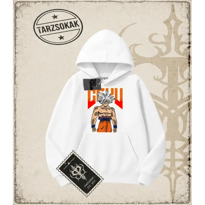 Dragon Ball Anime Baskılı Oversize Unisex Kapşonlu Sweatshirt
