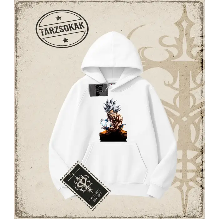 Dragon Ball Anime Baskılı Oversize Unisex Kapşonlu Sweatshirt