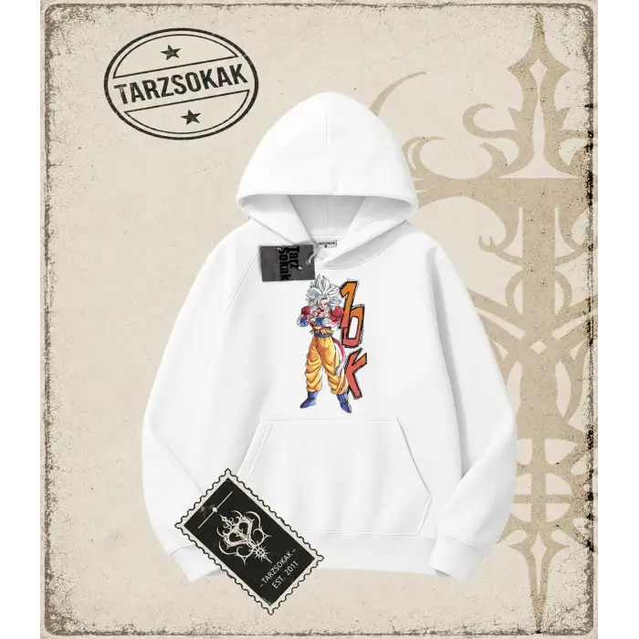 Dragon Ball Anime Baskılı Oversize Unisex Kapşonlu Sweatshirt