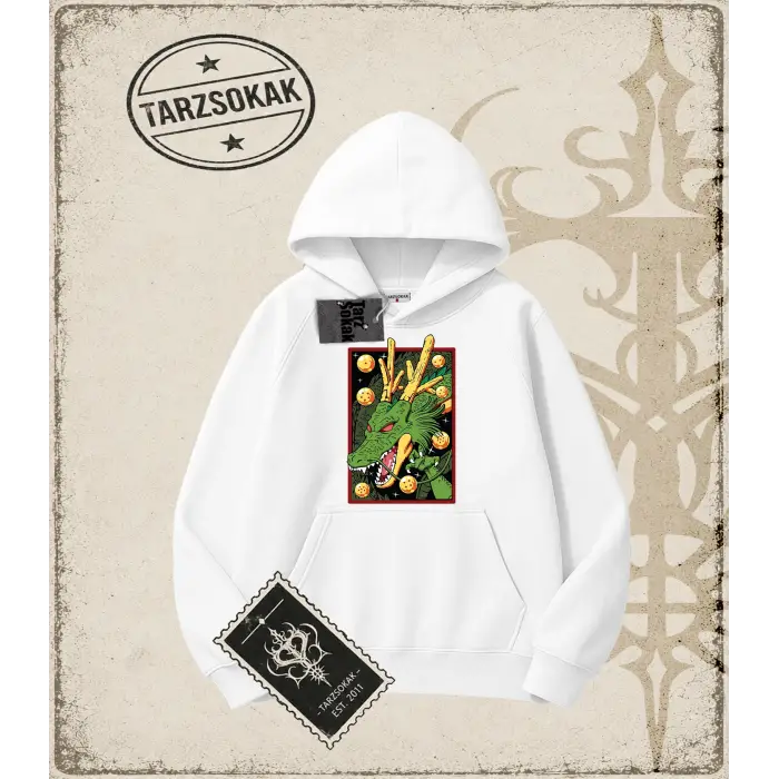 Dragon Ball Anime Baskılı Oversize Unisex Kapşonlu Sweatshirt
