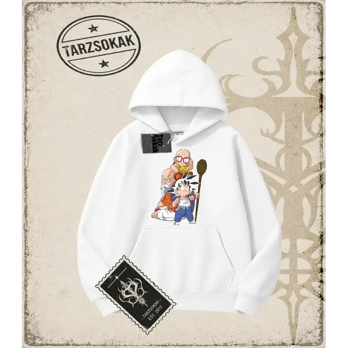 Dragon Ball Anime Baskılı Oversize Unisex Kapşonlu Sweatshirt