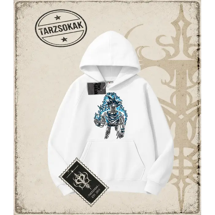 Dragon Ball Anime Baskılı Oversize Unisex Kapşonlu Sweatshirt