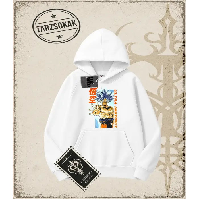 Dragon Ball Anime Baskılı Oversize Unisex Kapşonlu Sweatshirt
