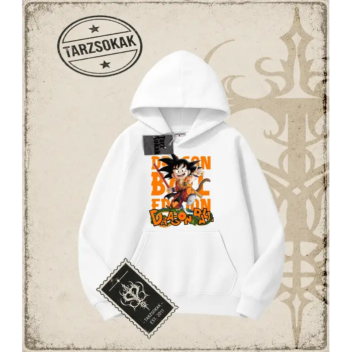 Dragon Ball Anime Baskılı Oversize Unisex Kapşonlu Sweatshirt