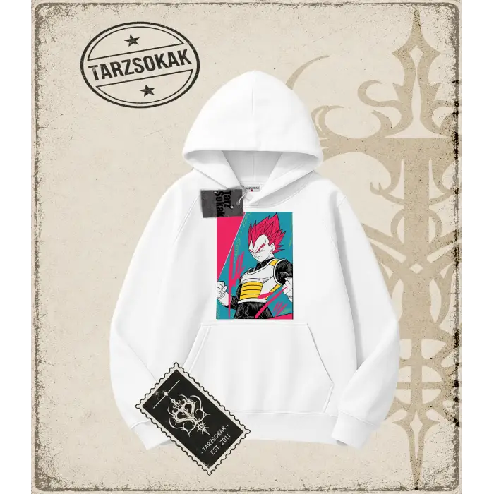 Dragon Ball Anime Baskılı Oversize Unisex Kapşonlu Sweatshirt