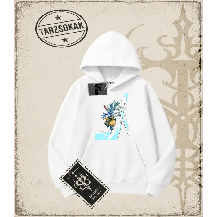 Dragon Ball Anime Baskılı Oversize Unisex Kapşonlu Sweatshirt