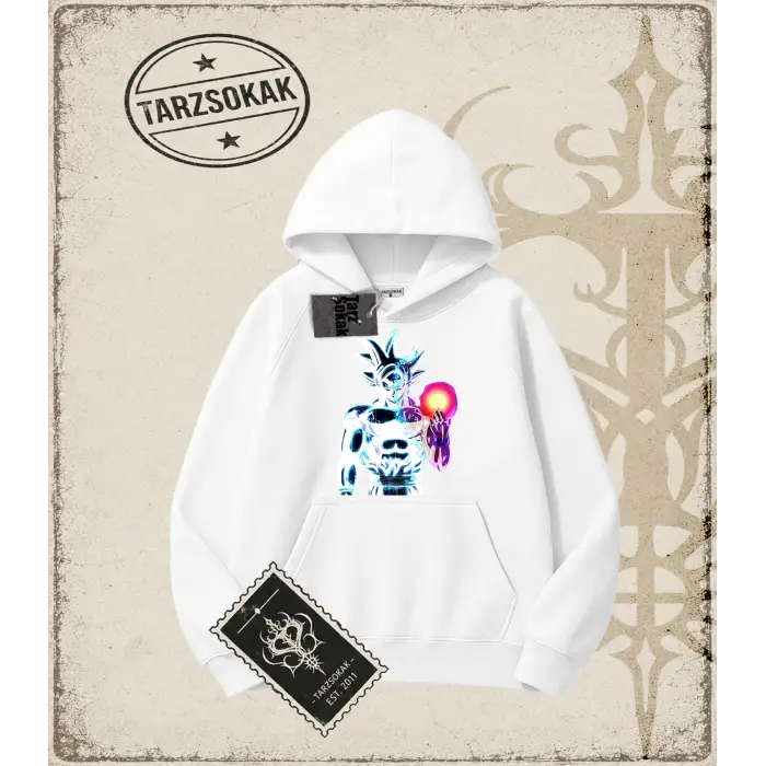 Dragon Ball Anime Baskılı Oversize Unisex Kapşonlu Sweatshirt