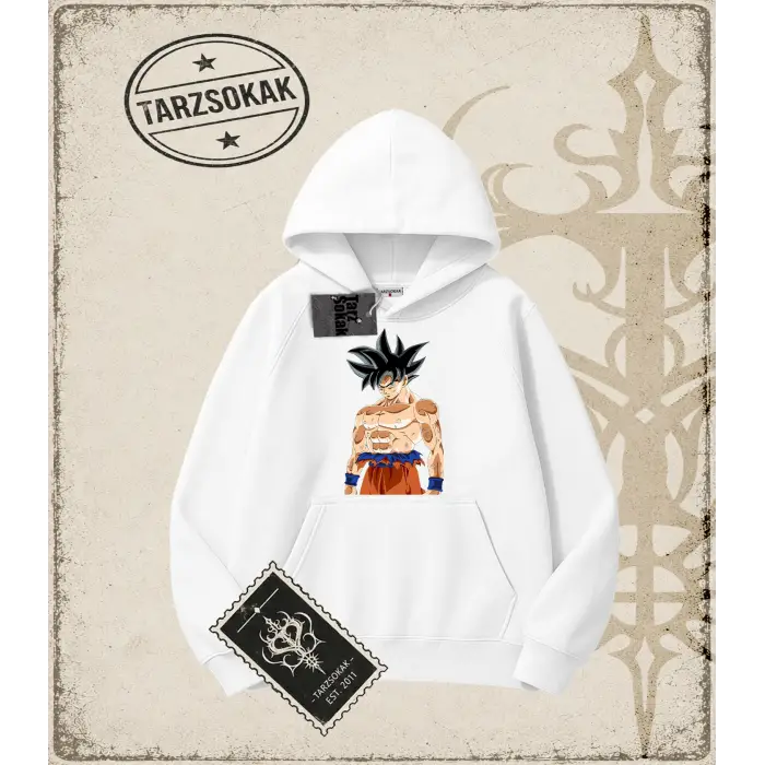 Dragon Ball Anime Baskılı Oversize Unisex Kapşonlu Sweatshirt