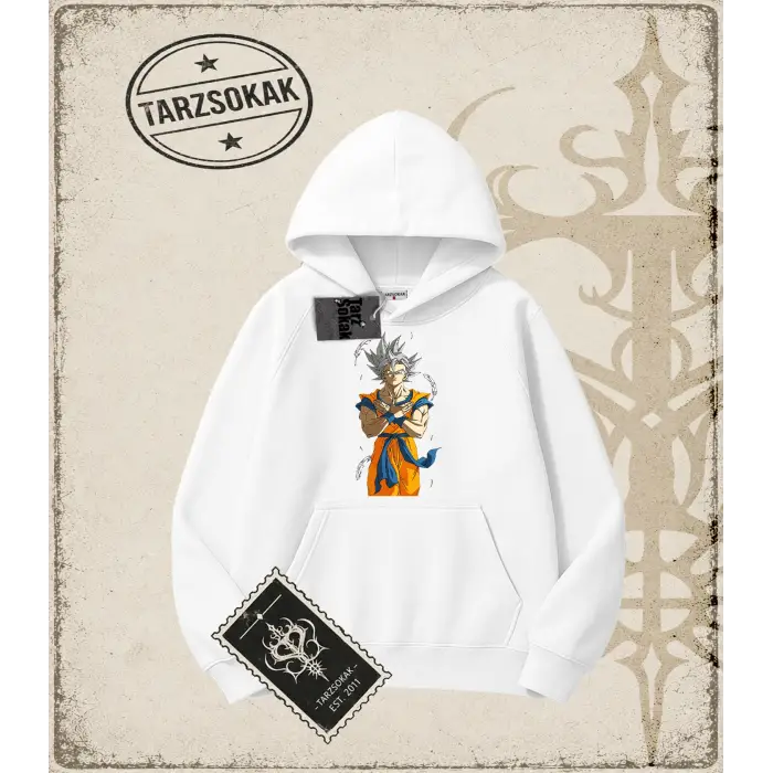 Dragon Ball Anime Baskılı Oversize Unisex Kapşonlu Sweatshirt