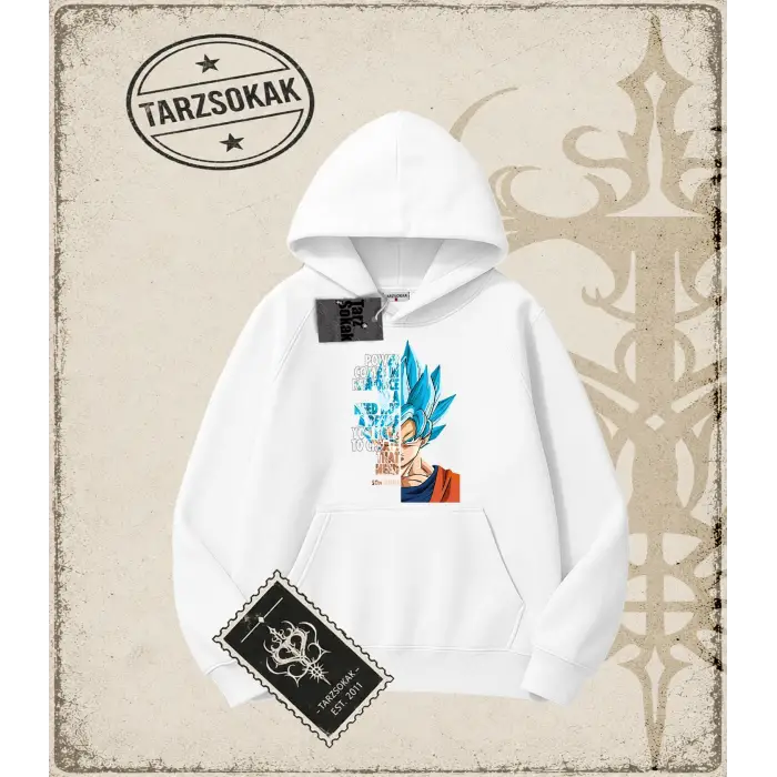 Dragon Ball Anime Baskılı Oversize Unisex Kapşonlu Sweatshirt