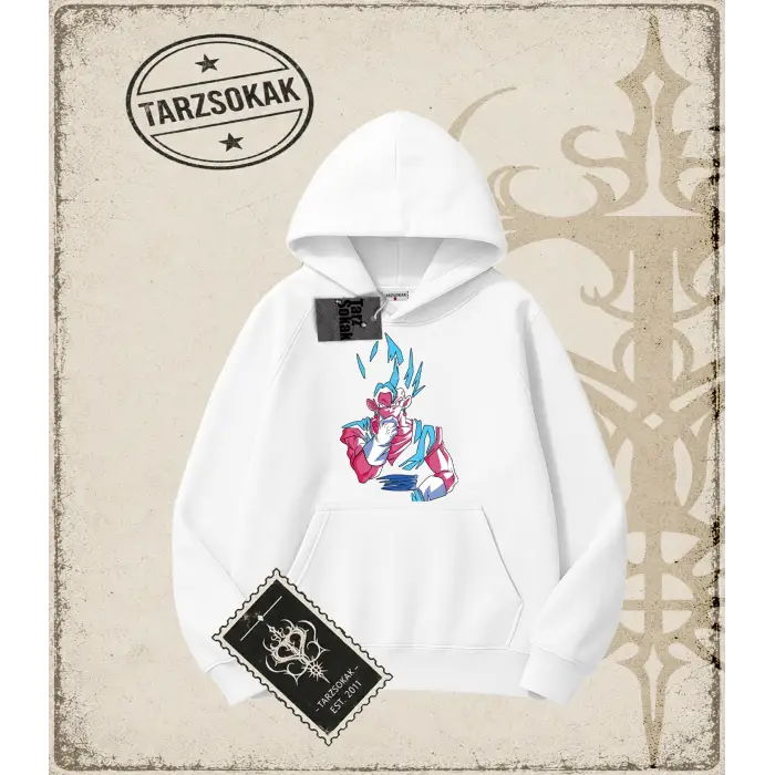Dragon Ball Anime Baskılı Oversize Unisex Kapşonlu Sweatshirt