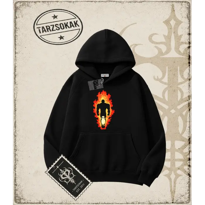 Dragon Ball Anime Baskılı Oversize Unisex Kapşonlu Sweatshirt