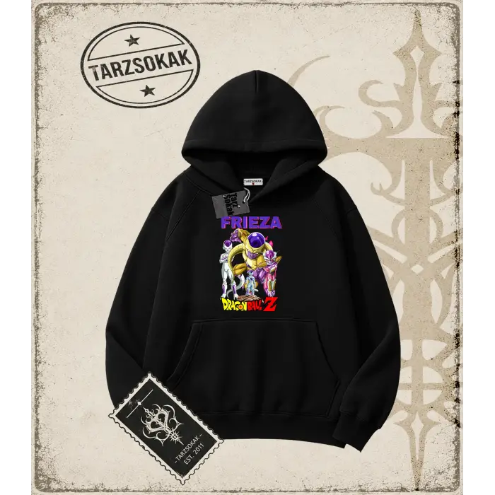 Dragon Ball Anime Baskılı Oversize Unisex Kapşonlu Sweatshirt