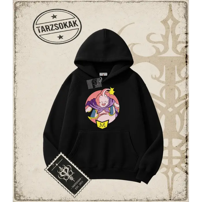 Dragon Ball Anime Baskılı Oversize Unisex Kapşonlu Sweatshirt