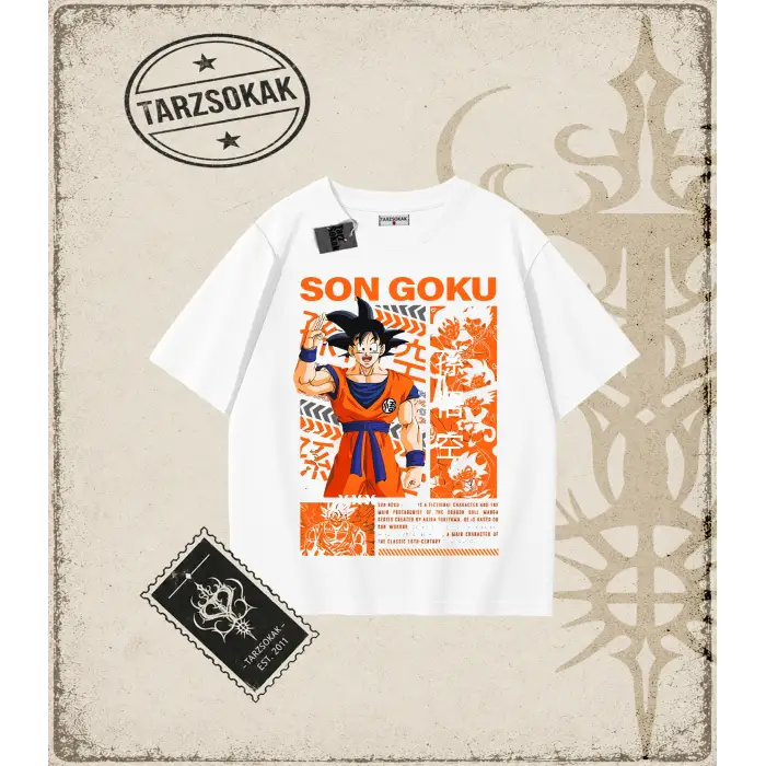 Dragon Ball Anime Baskılı Oversize Unisex Tişört