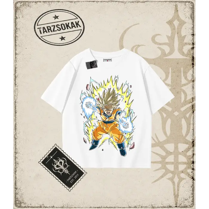 Dragon Ball Anime Baskılı Oversize Unisex Tişört