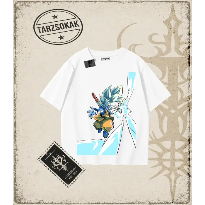 Dragon Ball Anime Baskılı Oversize Unisex Tişört