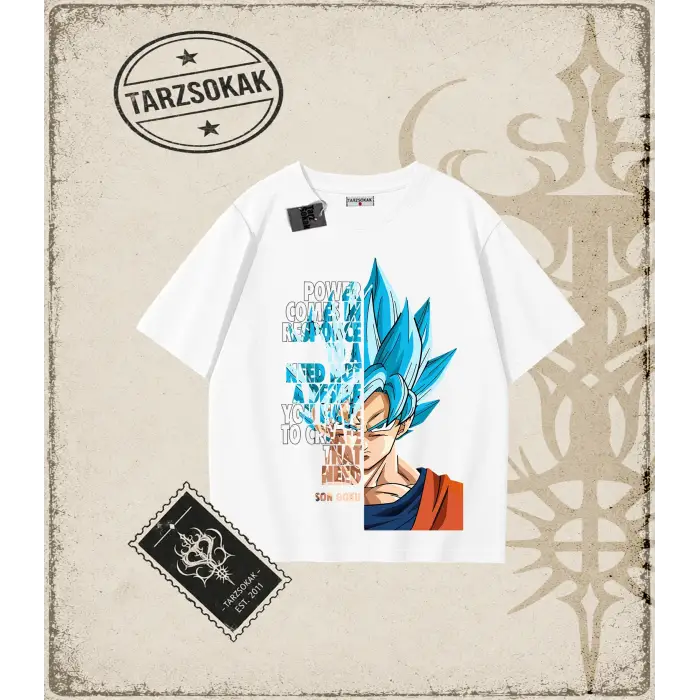 Dragon Ball Anime Baskılı Oversize Unisex Tişört