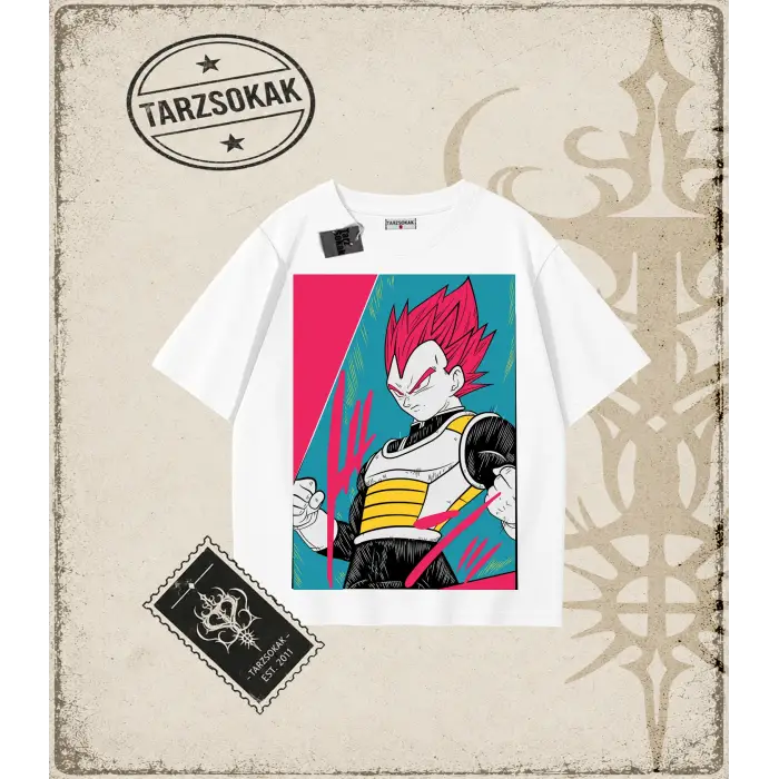 Dragon Ball Anime Baskılı Oversize Unisex Tişört